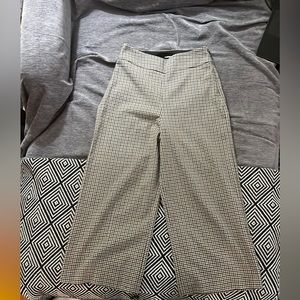 Express cropped wide leg culottes high waist with stretch